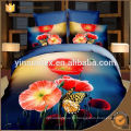 3d impressão flor cama microfibra cama escovado conjunto com capa de edredão e fronha 80gsm